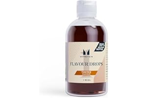 Myprotein FlavDrops Liquid Sweetener | Natural Flavour Enhancer for Protein, Oats, Coffee & More | Sugar-Free & Easy to Mix | Toffee 50 ml