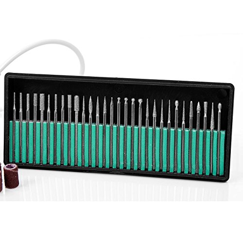 Profi Maniküre Pediküre Set NPM20 Nagelfräse inkl. 5 x Diamantschleifkörper, 30 x Schleifsteine, 100 x Schleifhülsen, 1 x Schleifhülsenträger - 6