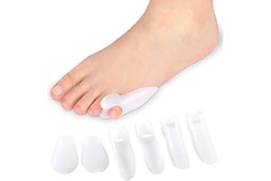 Akozon Séparateur d'orteils en gel 3 paires, Hallux Valgus Correcteur Entretoise de Protecteur de Redresseur d'orteil pour Chevauchement d'orteils Martelés, Griffe, Toe-réutilisable, Support cassé