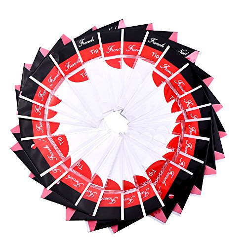 eBoot Nagelkunst Zubehör Sticker Nagel Tip Guides Aufkleber Set mit Verschiedene Formen, 24 Stück - 6