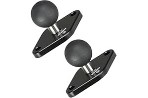 FANAUE base de montage en forme de losange avec bille d'un pouce, compatible avec les bras à double douille de taille B de RAM Mounts, norme AMPS. La distance entre les trous de montage est de 1.912"