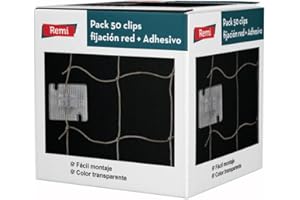 Remi Hogar Clips de Fijación con Adhesivo para Red Anti Aves | Pack de Sujeción Rápida y Resistente | Fijación Segura sin Taladro | Instalación Fácil en Superficies Lisas | Uso Interior y Exterior