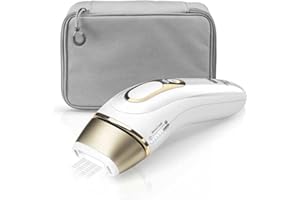 Braun IPL Silk Expert Pro 5 Haarentfernungsgerät, für dauerhaft sichtbare Haarentfernung, Venus Rasierer & Tasche, Alternative zur Laser Haarentfernung, Geschenk für Frauen, PL5014, weiß/gold