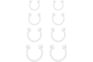 Briana Williams Przezroczyste kolczyki do piercingu biżuteria plastikowe kolczyki do nosa pierścienie warga labret język sztanga brzuch brwi bar tragus kolczyk do pracy