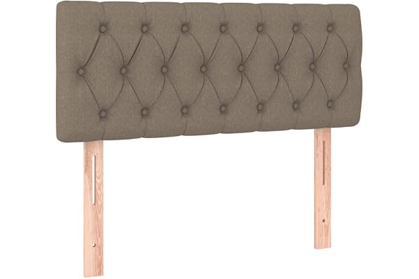 vidaXL Sänggavel taupe 90x7x78/88 cm tyg