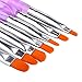 eBoot 7 Pcs Acrylic UV Gel Nail Art Brush Pen Set