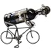 Produktbild Unbekannt Flaschenhalter / Flaschenständer -  Fahrrad / Radfahrer  - aus Metall - incl. Name - ideal für Wein, Sekt, Bier u.v.m. - Fahrradfahrer Biker - Rennrad - Wei..