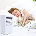 Produktbild CLOOM Tragbare Klimaanlage Fan Mini Verdunstungsluftumwälzkühler Kühler Luftbefeuchter Luftkühler Air Cooler Mini Mobiles Klimagerät Verdunstungs Luftbefeuchter Luftreiniger Ventilator mit USB (Weiss)