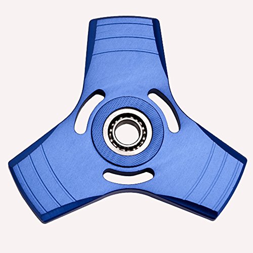 HiRiver Fidget Hand Spinner - Stress Reducer - High Speed Fidget Toy-Perfect For ADD / ADHD / Anxiety and Autism Adult Children (Blue)
