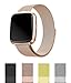 Produktbild Wengerui Kompatibel Mit Für Fitbit Versa Uhrenarmband,Milanaise Loop Magnet Edelstahl Armband für Fitbit Versa Smartwatch (Roségold)
