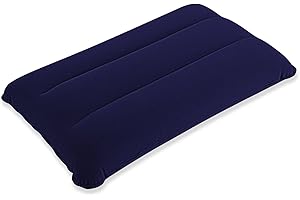 SUTAFOR Oreiller de Camping Gonflable Oreillers de Plage Ultralégers Portable Confortable pour Randonnée, Voyage 44x28 cm, Bleu