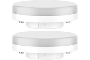 ledscom.de 2 sztuki żarówki LED GX53, ciepła biel (2700 K), 6,2 W, 509 lm, 97°, matowa