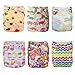 Alva Baby 6pcs Pack Pocket Washable Reusable Cloth Diaper with 2 Inserts Each (Girl Color) 6DM09 (Baby/Babe/Infant - Little ones)