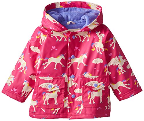 Hatley Baby-Girls Infant Unicorns and Rainbows Raincoat, Pink, 9-12 Months (Manufacturer Size:6-12 Months)