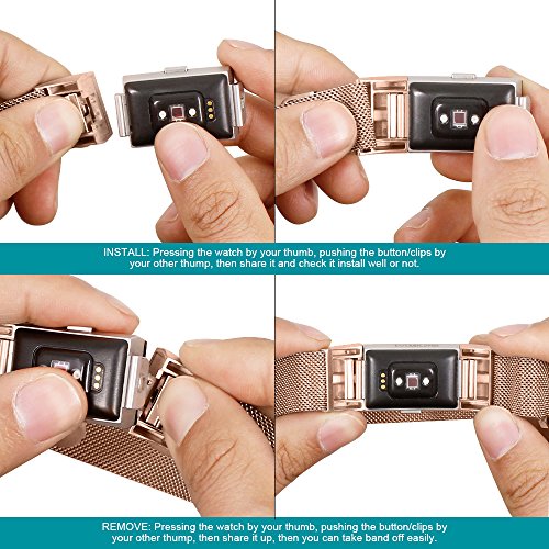 Correa para Fitbit Charge 2 con Protectores de Pantalla AFUNTA 3 Packs TPU Pel culas de Protecci n con 1 Correa de Acero Inoxidable Pulseras de Repuesto 150mm-225mm Rose oro reviews Correa para Fitbit Charge 2 con Protectores de Pantalla AFUNTA 3 Packs TPU Pel culas de Protecci n con 1 Correa de Acero Inoxidable Pulseras de Repuesto 150mm-225mm Rose oro