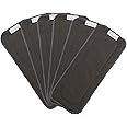 ALVABABY Charcoal Bamboo Inserts,Natures Cloth Diaper Liner,5-Layer Bamboo Charcoal Viscose Staple Fiber Inserts,Reusable Liners for Baby Cloth Diapers 6pcs 6ZTN