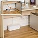 D-Line Cable Tidy Unit Small White bundle with Chunky Reusable Hook and Loop Velcro Cable Ties – 1 Pack of 10