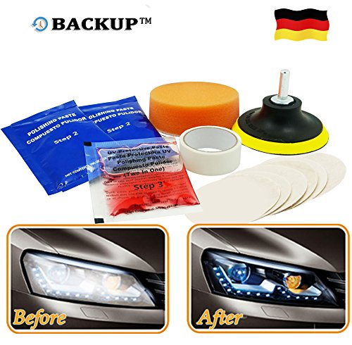 Eastup Kit de restauración de lentes de faros delanteros para restaurar tus faros antiniebla como nuevos 3 sencillos pasos