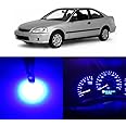 WLJH Blue Instrument Cluster Dash Speedometer Gauge Led Light Kit Fits 1992-2000 Civic EG EX EK EJ SRS DX LX SI HX Civic Del Sol, Pack of 23