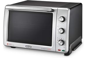 De'Longhi E024752 Sfornatutto Midi Forno Elettrico da 24 Litri con spegnimento automatico e segnale acustico di fine cottura, Friggitrice ad Aria, 7 funzioni cottura, in dotazione 2 griglie + leccarda