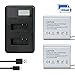 Produktbild TEKCAM 2 Stück 1350 mAh Action Kamera Akku mit LCD-Display Dual USB Ladegerät für AKASO EK7000 Brave 4/ Crosstour/Campark/Apeman/Victure 4K Action Kamera