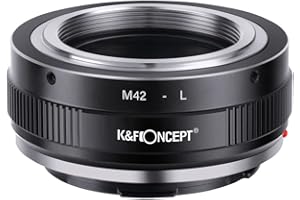 K&F CONCEPT Adapter do montażu M42 na L, adapter ręcznego ustawiania ostrości, kompatybilny z obiektywem M42 na korpus aparatu z mocowaniem L