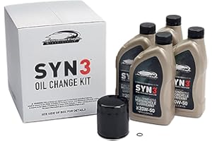 HARLEY-DAVIDSON Motorcycle Oil Change Set - Super Premium 5 Oil Filters + Syn3 Engine Oil SAE 20W-50 (4 L) + O-Ring Seal, Black