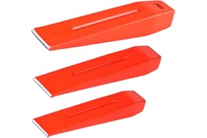 FISHBULL Spaltkeil-Set 3 Stück: 1,5/2 / 3 kg - Holzspalter aus Stahl 180/220 / 270 mm - Spaltwerkzeug für Holz