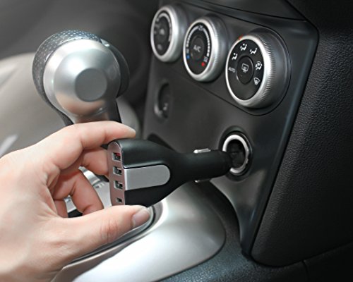 IVSO Quick Charge 3.0 USB C Auto Ladegerät KFZ Ladegerät Adapter 50W 3-Port USB 3.0 und Typ-C Port Anschlüsse für Huawei P9,Huawei P9 Plus,LG G5,Lumia 950/950XL,und andere Typ C unterstützte Geräte, Schwarz - 8