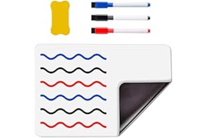 AIYONG A4 Whiteboard Folie Magnetisch, Magnettafel Kühlschrank mit 3 Whiteboardstift, Schwamm, Abwischbare Magnetisches Whiteboard, Für Familie, Büro, Schule Wochenplaner, To Do Liste