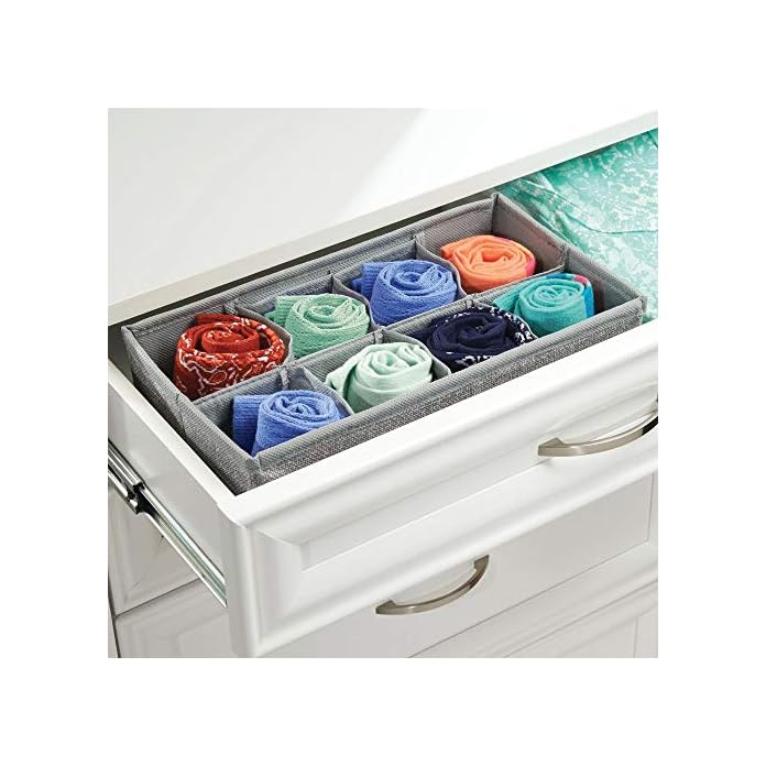 The Home Edit Boite De Rangement mDesign boîte de rangement pour armoire ou tiroir avec 8 compartiments