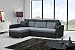 Produktbild Ecksofa Loris mit Ottomane links in grau / schwarz mit Bettfunktion und Staukasten - Abmessungen: 235 x 179 cm (B x T)