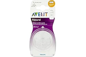 PHILIPS-AVENT Philips Avent - SCF654-27 - Lot de 2 tétines Natural 6m+, débit rapide