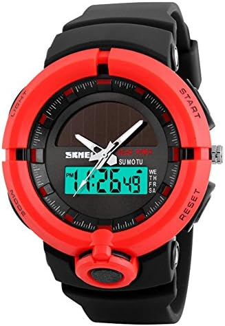 Men's Outdoor electronic watch,Waterproof Dual display [movement] Boys watches-C