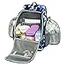ECOSUSI Design Diaper Bag Pockets Back Pack Maternity Bag Blue&Black Color