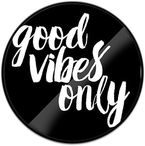 Multi-Function Mounts and Stands, Expanding Stand Grip Pop Mount Socket for Smartphones, iPhone and Tablets-White Good Vibes Only 1