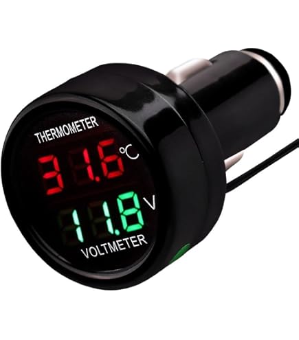 Testeur De Batterie Voiture - Voltmètre Prise Allume-cigare | Affichage LCD, Auto 12V/24V, Surveillance Tension