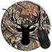 Produktbild Gaming Mauspad Runde Jagd Tarnung Rotwild Kopf Realtree im Freien Camo Oberfläche verbessert Geschwindigkeit und Präzision rutschfest Mouse Pad 2T3913