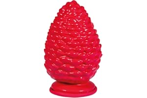 Rayher 34388000 Latex Vollform-Gießform Pinienzapfen, Rot, Maße mit Sockel 9,5 x 15 cm, befüllbar mit Kreativ-Beton, Raysin, Gipspulver, Keramikpulver, Seife, Wachs etc.