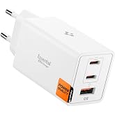 Spigen 67W USB-C + USB-A 3 Port Hızlı Şarj Aleti PPS 3.0 Super Hızlı Şarj GaN Pro Isı D&uuml;ş&uuml;r&uuml;c&uuml; G&uuml;&ccedil; Adapt&ouml;r&uuml; Akım Koruma iPhon