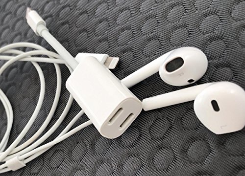 Gilsey Double 8 Pin zu 8 Pin Connector Splitter für iPhone 7 7 Plus Audio & Lade Adapter – telefonieren oder schauen Sie Filme während Sie Ihr iPhone 7 aufladen - 5