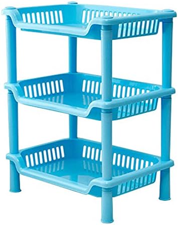 TougMoo High Quality Wall Mount 304 Ss Material Double Level Bathroom Accessories Shelves,Corner Basket,Blue