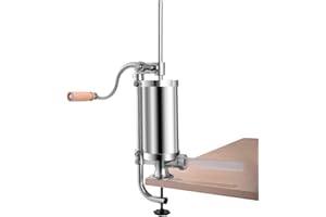 DREAMADE Insaccatrice Manuale per Salsicce Macchina per la Produzione di Salsiccia in Acciaio Inossidabile con Tubi di Riempimento (medello 1)