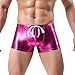 Produktbild NINGSANJIN Herren Bademode Boxer Men Badehose Helles Leder Boxershorts Unterwäsche Weiche Boardshorts Männer Slip Thong Unterwäsche Unterhosen Schlüpfer Cool Kurze Hose Briefs Höschen Underwear