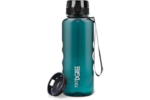 720°DGREE Borraccia 1,5Litri “uberBottle“ +Setaccio, crystalClear- Senza-BPA, Prova di Perdite - Bottiglia, Borracce d'Acqua Sportiva per Palestra, Studio Fitness, Gym, Workout, Escursioni, Università
