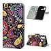 Produktbild WaackGG A40 Hülle Handyhülle Flipcase Kompatible mit Samsung Galaxy A40 Tasche Handytasche Geldklammern Schutzhülle Magnet Kartenfach Ständer Anti-Fall Kunstleder Hardcover Gemalt Etui