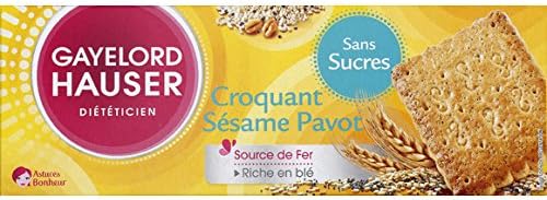Gayelord Hauser - Croquant au sésame et pavot, sans sucres - Le paquet de 156g - Price Per Unit