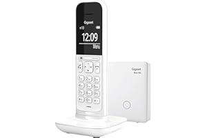 Gigaset CL390 - Schnurloses Design DECT-Telefon - Freisprechfunktion- 2 Akustik-Profile, Grafik Display, leichte Bedienung mit intuitiver Menüführung, inkl Basisstation Box 90, weiß [Deutsche Version]