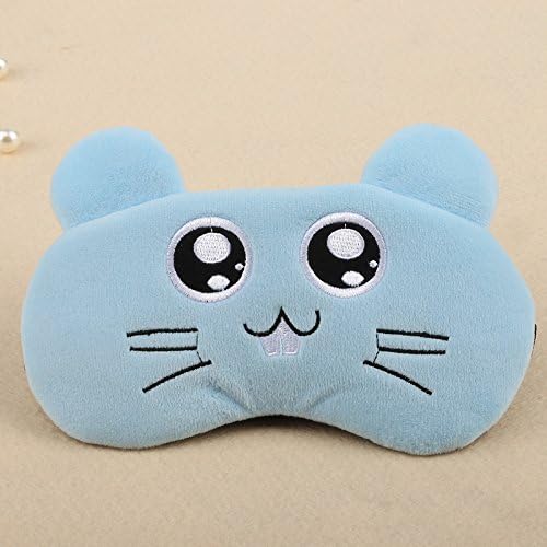 LAKAWE children geek men blackout breathable sleep eye shields girl cute ear noise, marmots blue