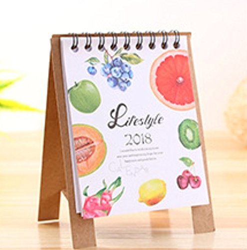 Download Personnel Dessin animé Friut Calendrier Mignon de Bande Dessinée Animal Bureau Calendrier Calendrier Flip Stand Table Bureau Planner